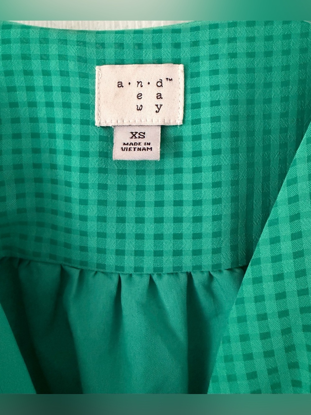 a new day Teal Green Wrap Dress with Ruffle Trim - Picture 2 of 4